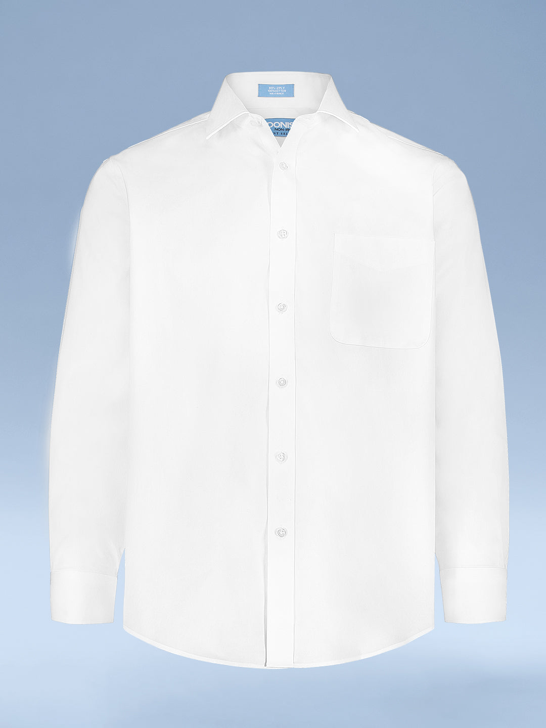 Non Iron Mini Oxford Pure White Non Iron Custom Monogrammed Dress Shirt  (#cc54) at  Men’s Clothing store