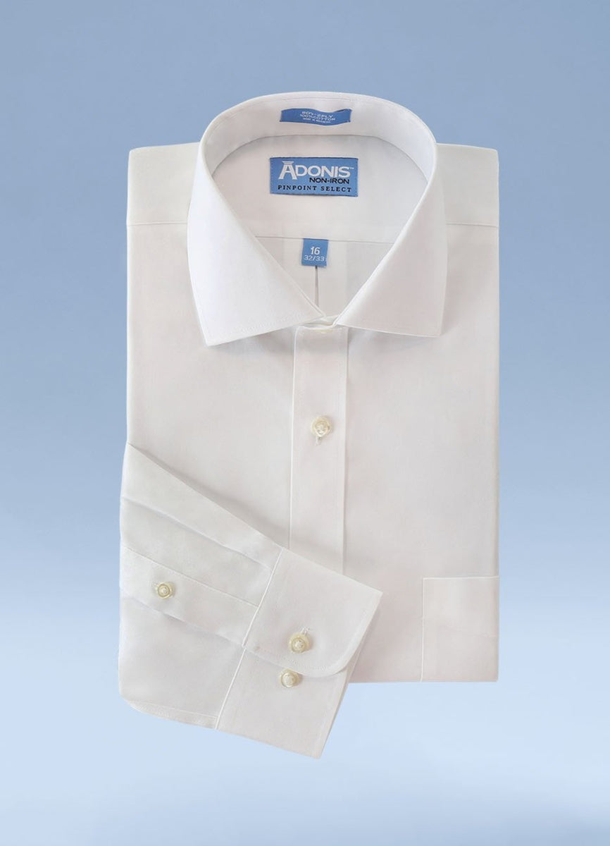 Mens Classic Fit Non Iron Cotton Pinpoint Dress Shirt – Adonis