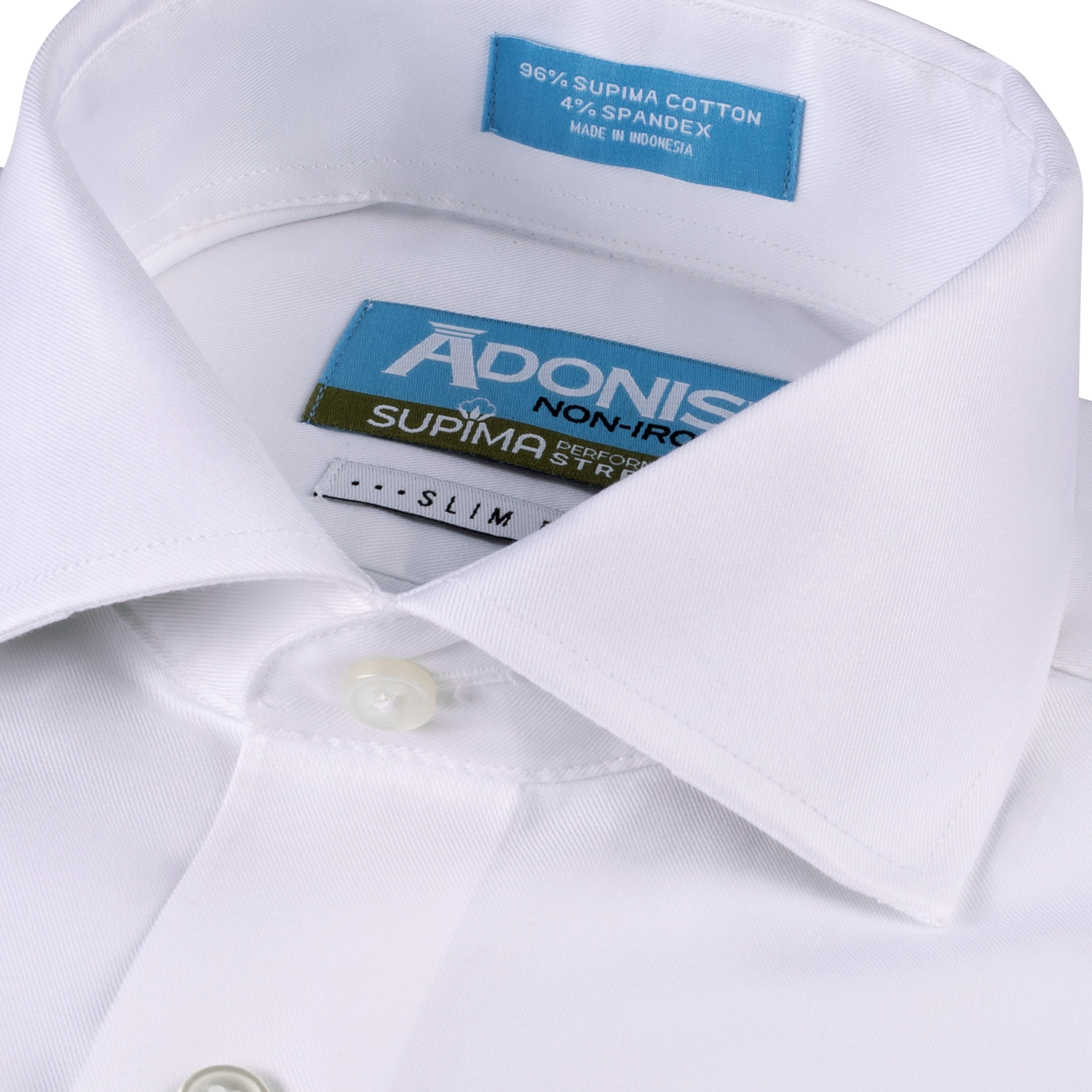 Mens Slim Fit Non Iron Cotton Supima Performance Stretch Twill Dress Adonis Shirts Inc