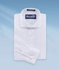 Little Boys Cotton Blend Easy Care White-on-White "Monarch" Button Cuff Dress Shirt